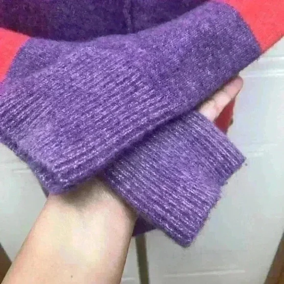 Banana Republic Knit  Sweater Wool Blend Striped Colorful - Picture 4 of 9